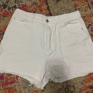 Princess Polly White Jean Shorts